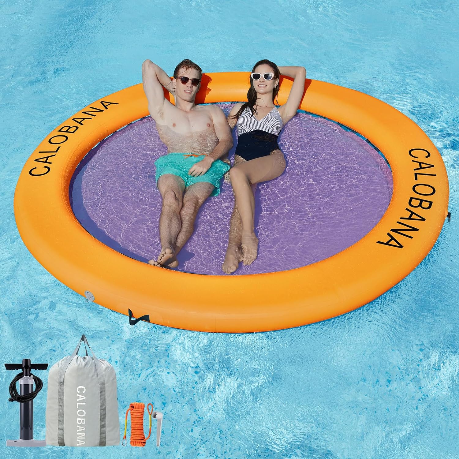 Round Floating Ring Hammock - Heavy Duty Inflatable Raft