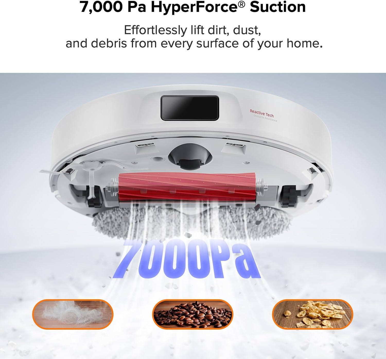 Qrevo Pro Robot Vacuum and Mop with FlexiArm Design Edge Mopping, Dynamic Hot Water Mop Washing and Auto Mop Drying, Intelligent Dirt Detection, 7,000 Pa Suction, Ideal for Carpets