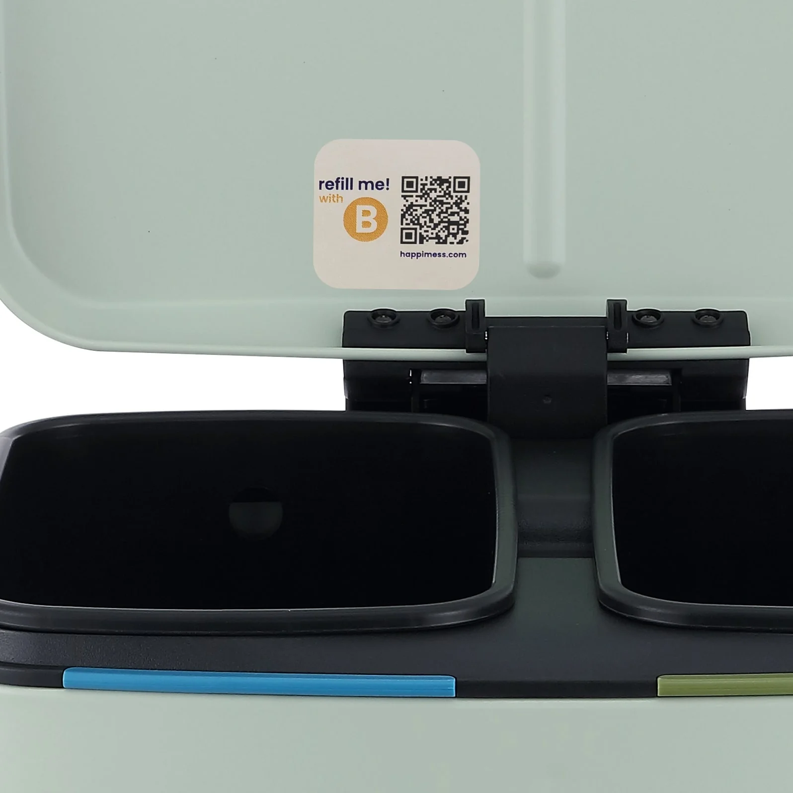 happimess 10.6-Gallon Double Bucket Trash Can with Soft Close Lid