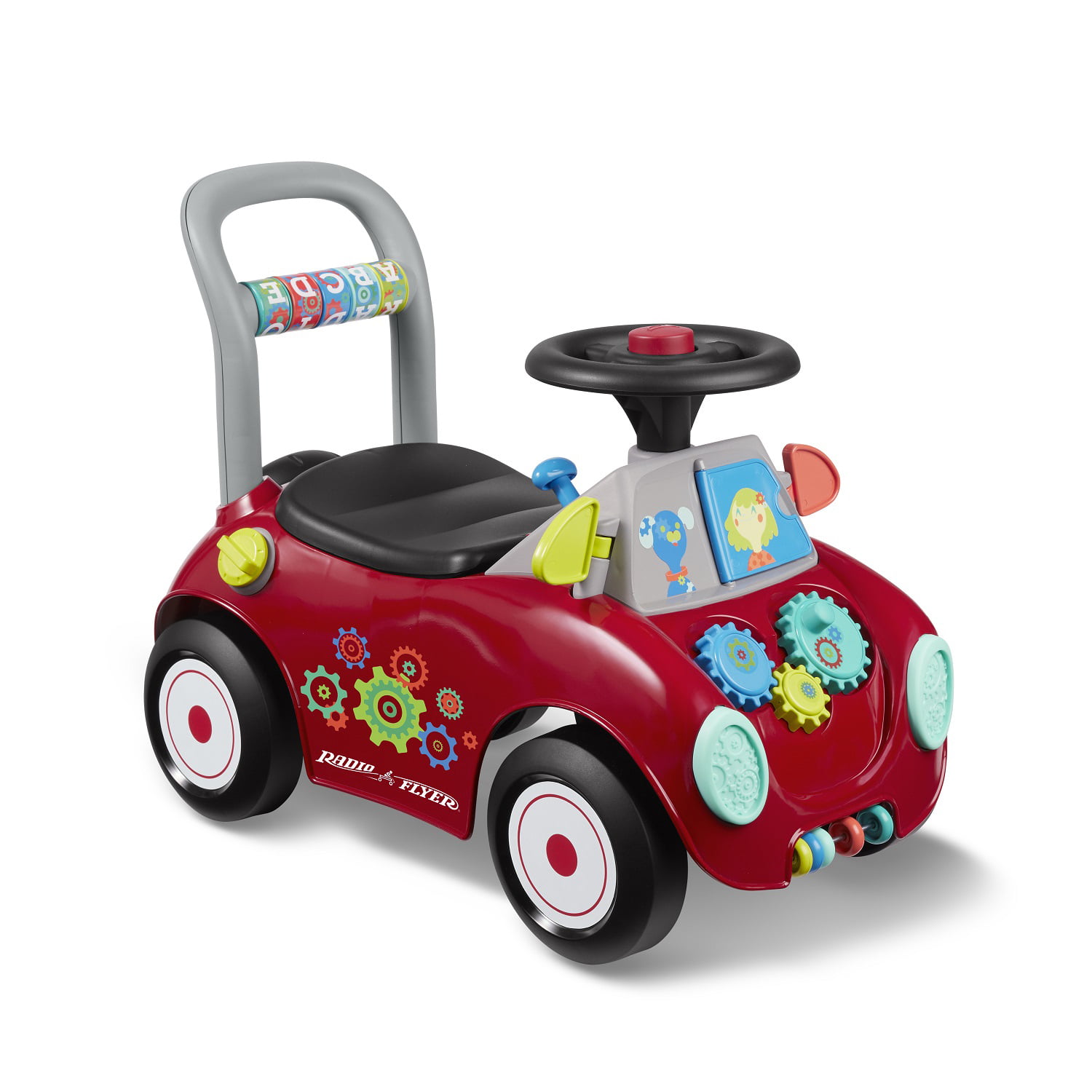 Busy Buggy, Ride-on and Push Walker, Red
