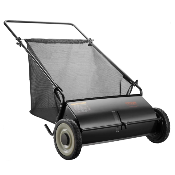2025 Heavy Duty Steel 26 Inch Collector Push Lawn Sweeper