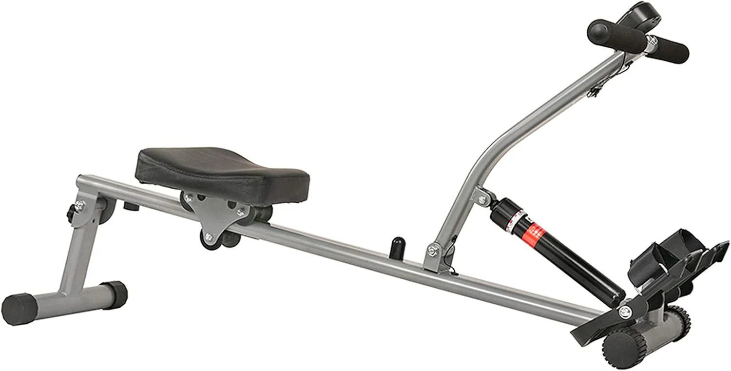 Sunny Health & Fitness Compact Adjustable Rowing Machine with 12 Levels of Resistance for Complete Body Workouts and Optional Free SunnyFit App Enhanced Connectivity