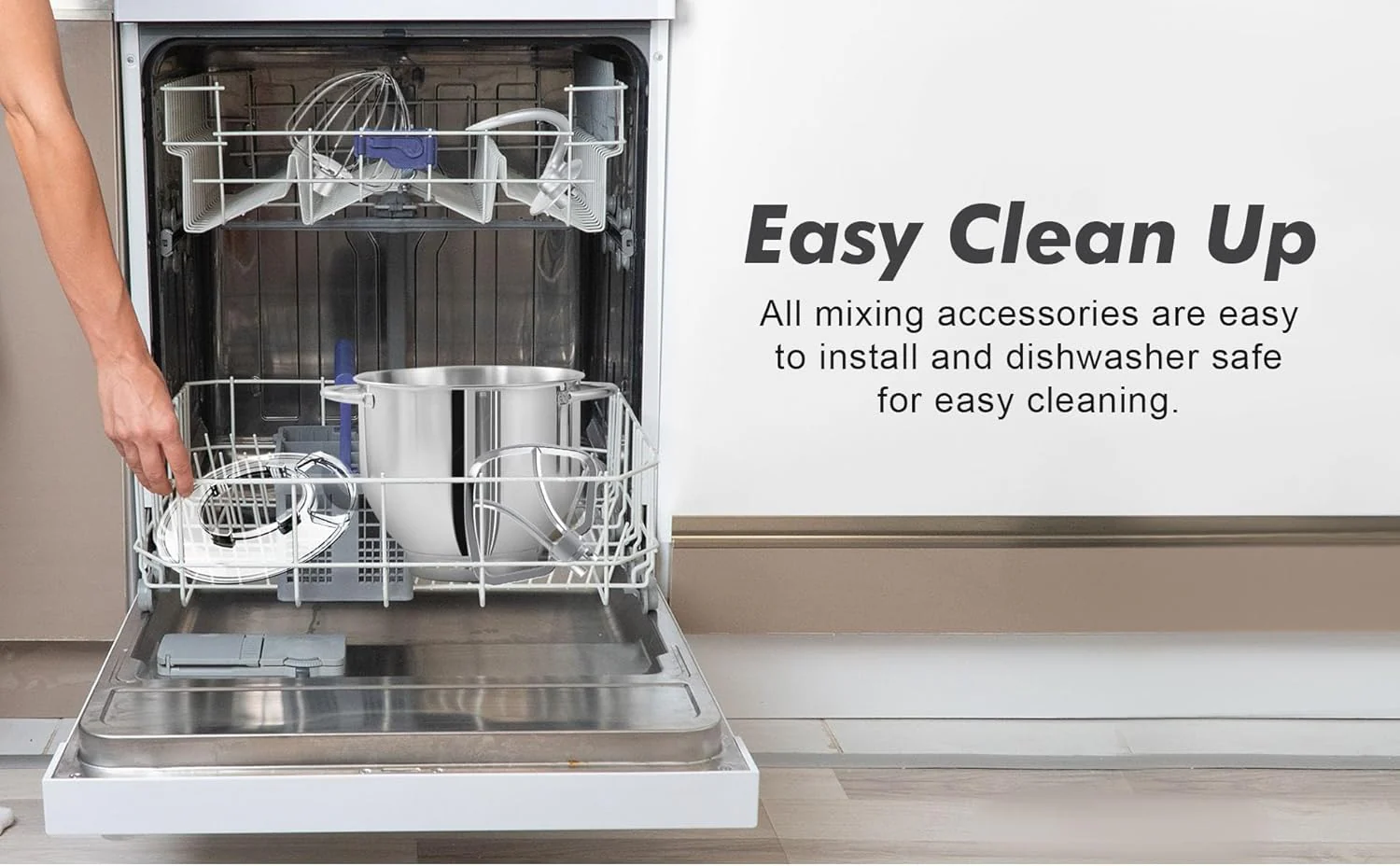 Aucma Stand Mixer,6.5-QT 660W 6-Speed Tilt-Head Food Mixer, Kitchen Electric Mixer with Dough Hook