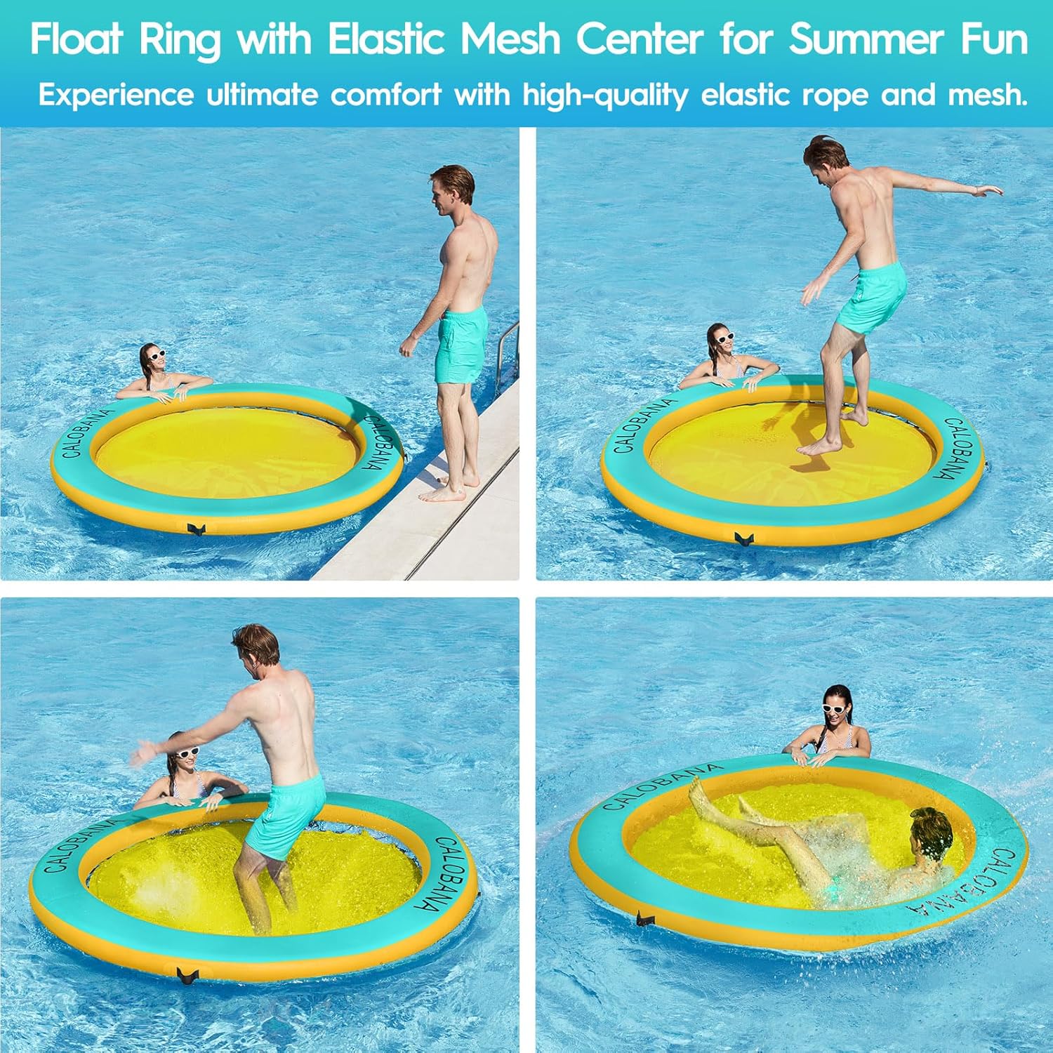 Round Floating Ring Hammock - Heavy Duty Inflatable Raft
