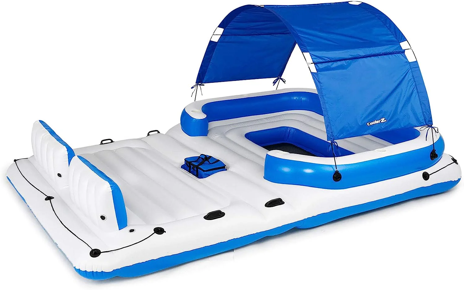 2025 Tropical Breeze 6 Person Floating Island Lake Raft Lounge