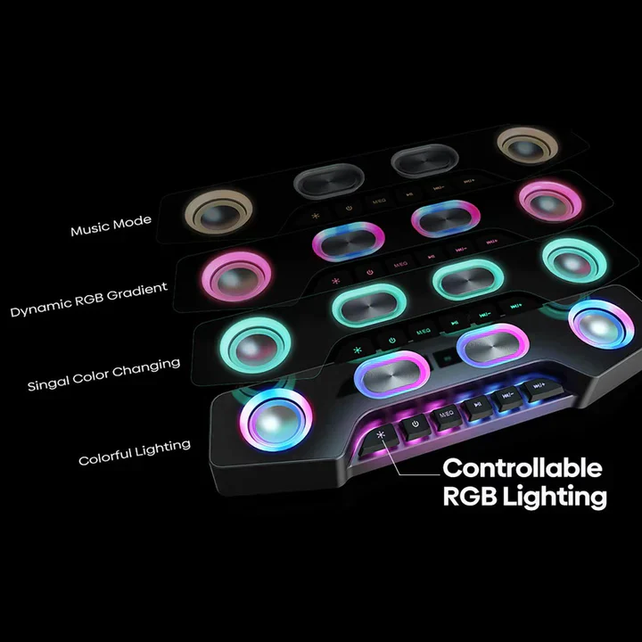 Bluetooth Desktop Speaker with RGB Effects