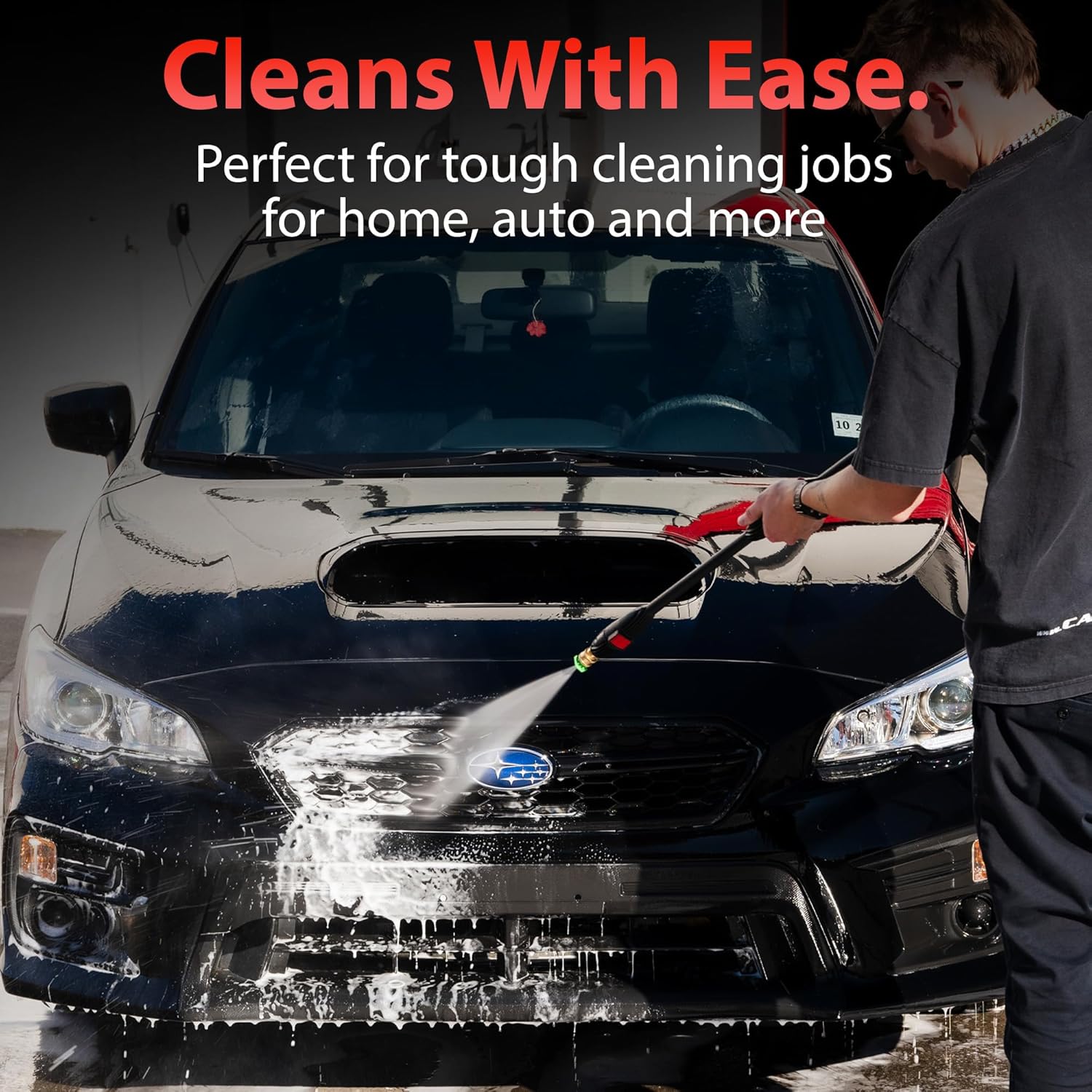 Electric Pressure Washer 2.0, Powerful 1.4 GPM 2000 PSI Car Pressure Washer Sprayer, Snub Nose & Tip Attachment, Use,Car Soap, Patio Boat RV Motorcycle Car Garage Deck Adam's Polishes