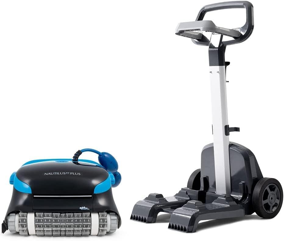 Dolphin Nautilus CC Plus Wi-Fi Automatic Robotic Pool Vacuum Cleaner, Always Cleaning, Never Charging, with Wall Climbing Scrubber Brush, Ideal for In-Ground Pools up to 50 FT in Length