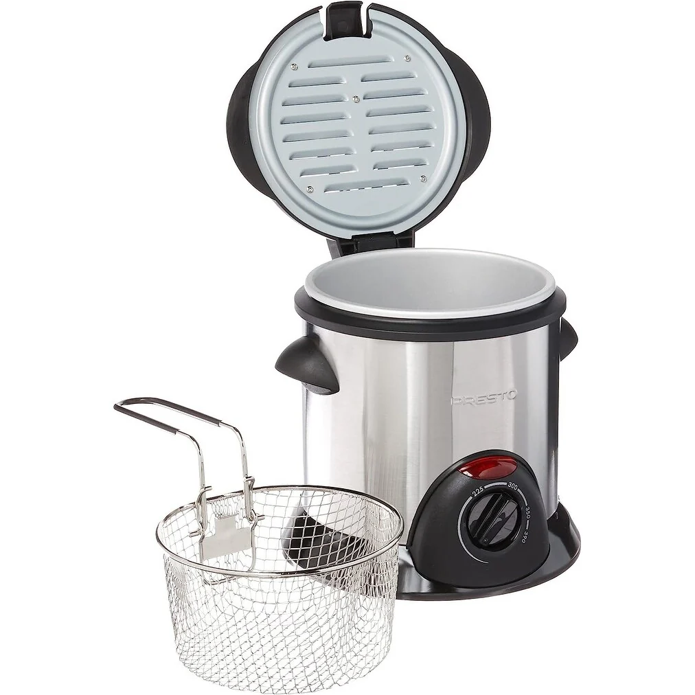 Presto Stainless Steel Electric Deep Fryer with Brushed Exterior