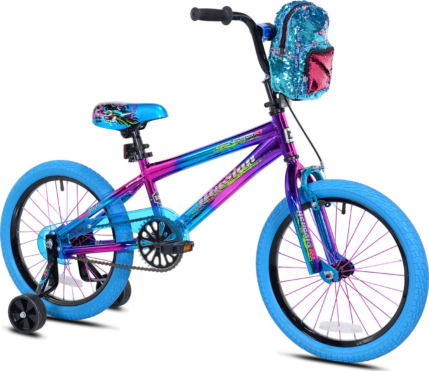 18 Illusion Girl's Bike, Blue/Purple