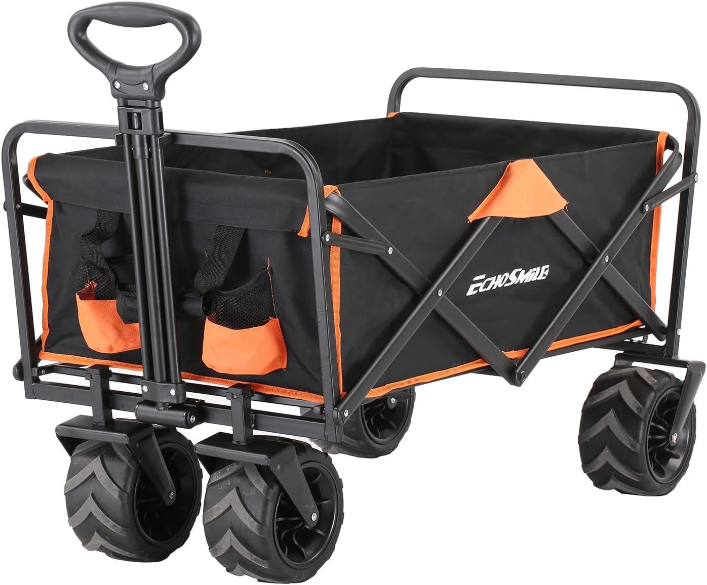 EchoSmile Heavy Duty 350 Lbs Capacity Collapsible Wagon with Big Wheels