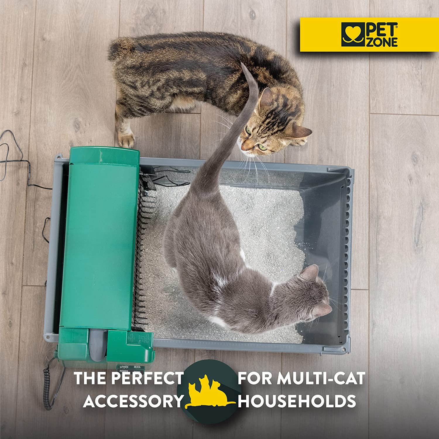 2025 Pet Zone Smart Scoop Automatic Litter Box (Self Cleaning Litter Box, Cat Litter Box with No Expensive Refills)