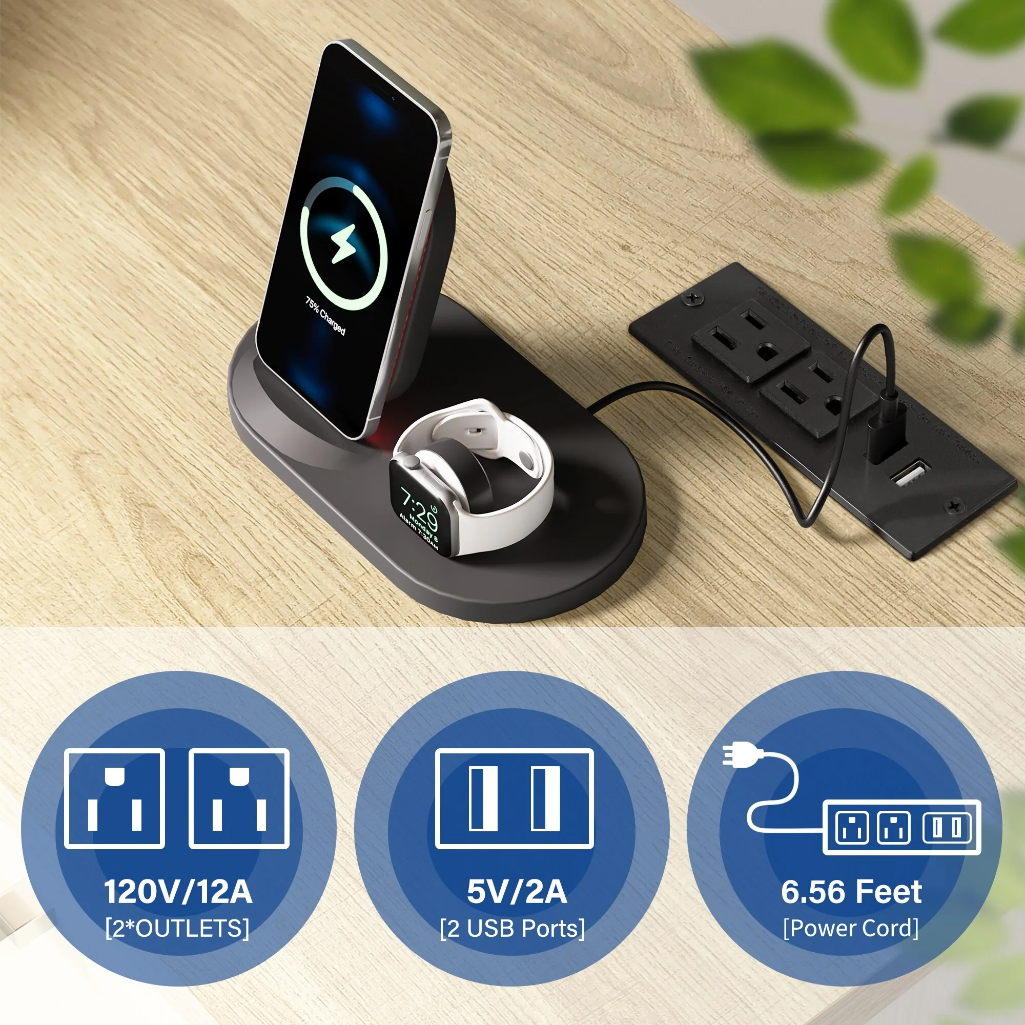 Moasis 13 Gallon Kitchen Tilt Out Trash Bin Cabinet with Power Outlet