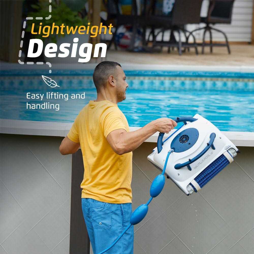 Dolphin Nautilus CC Plus Wi-Fi Automatic Robotic Pool Vacuum Cleaner, Always Cleaning, Never Charging, with Wall Climbing Scrubber Brush, Ideal for In-Ground Pools up to 50 FT in Length