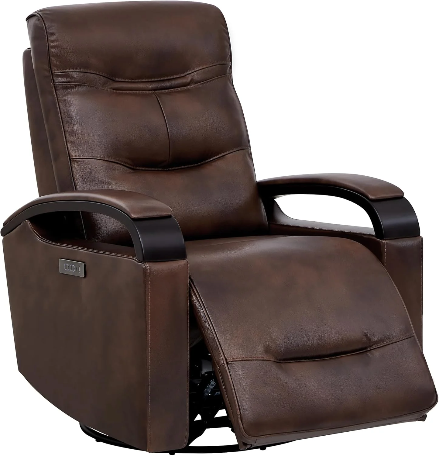 Genuine Leather Power Swivel Glider Rocker Recliner