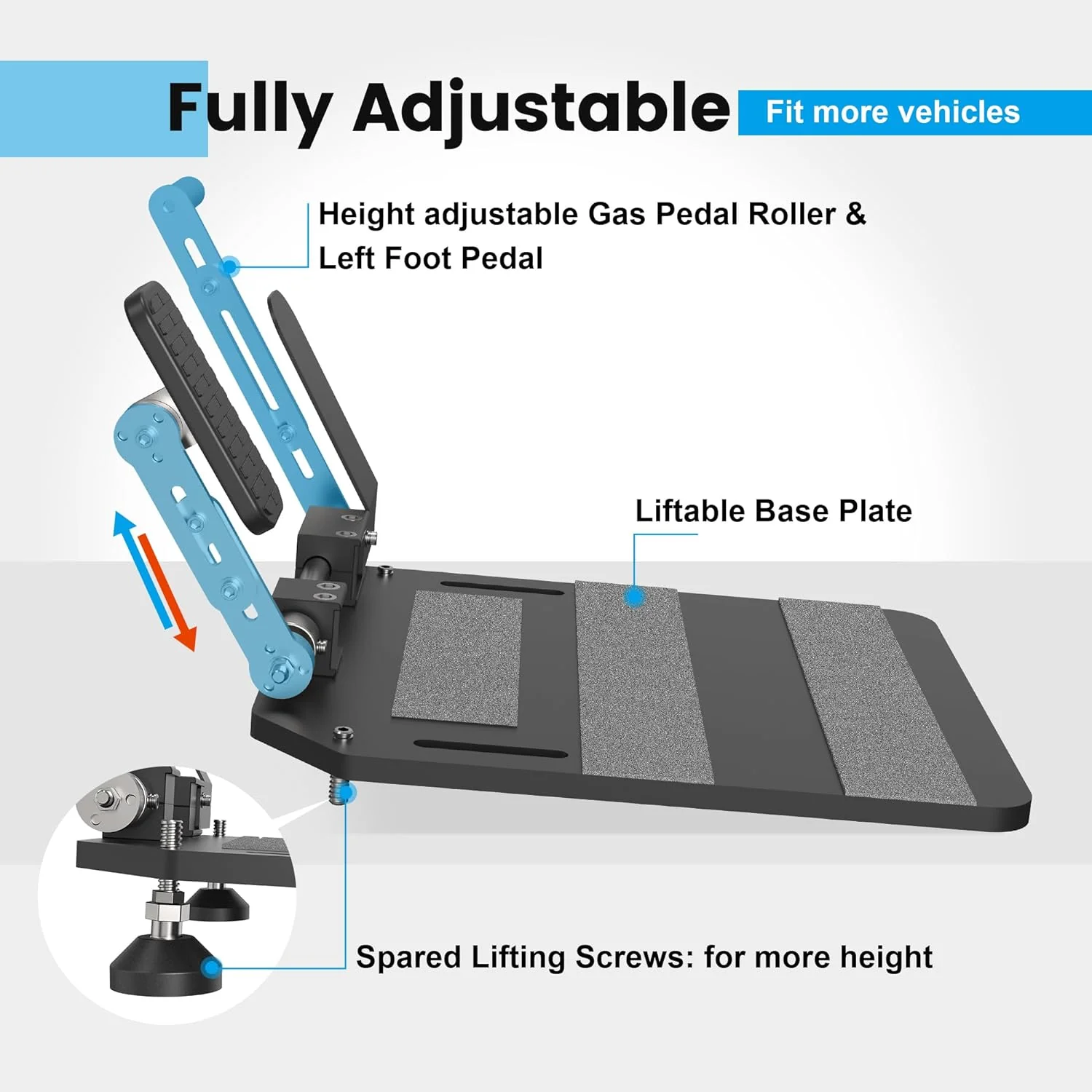 2025 Portable left foot accelerator gas pedal LFGP secures driving aid