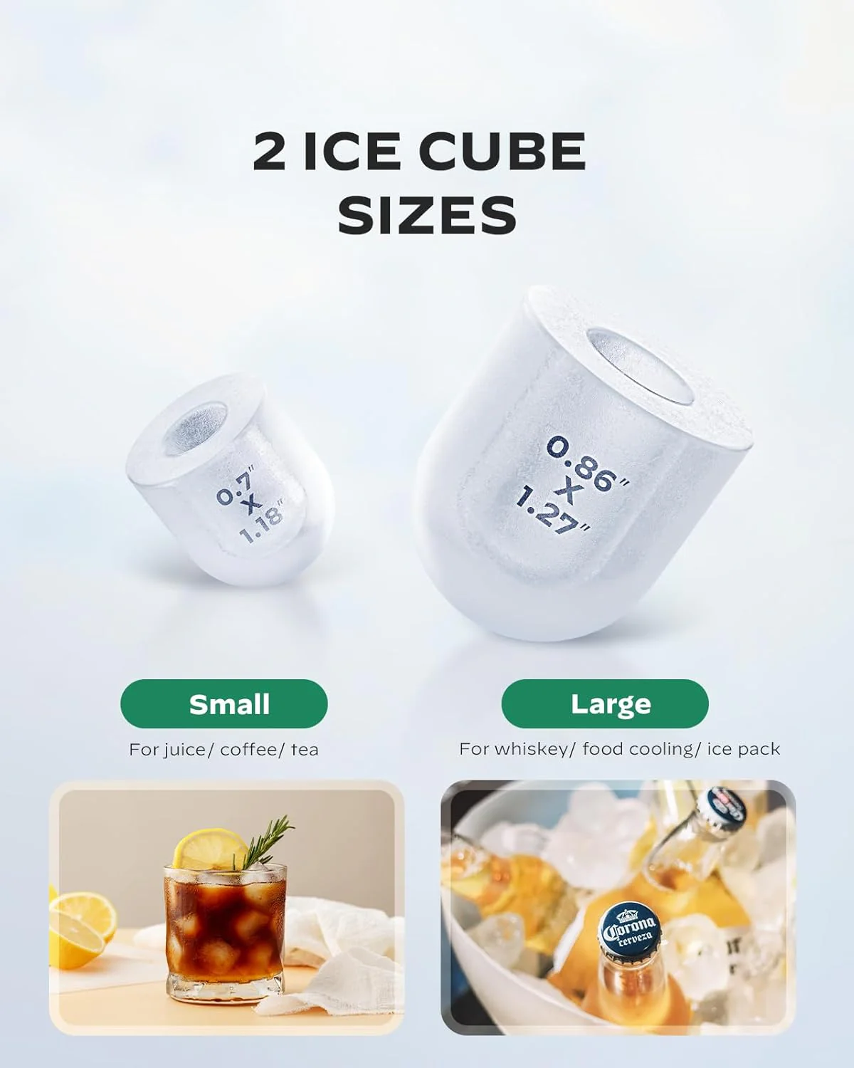 Nugget Ice Maker Countertop Pebble Ice Maker with Soft Chewable Ice