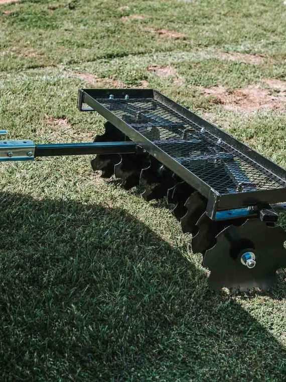 2025 Distributors Inc. 4-Ft Notched Disc Harrow Attachment Pull Behind for ATV and UTV 2-in Towball Hitch NO250072