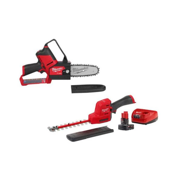 12V Lithium-Ion Brushless Electric Cordless Pruning Saw HATCHET w/M12 8 in. Hedge Trimmer Kit