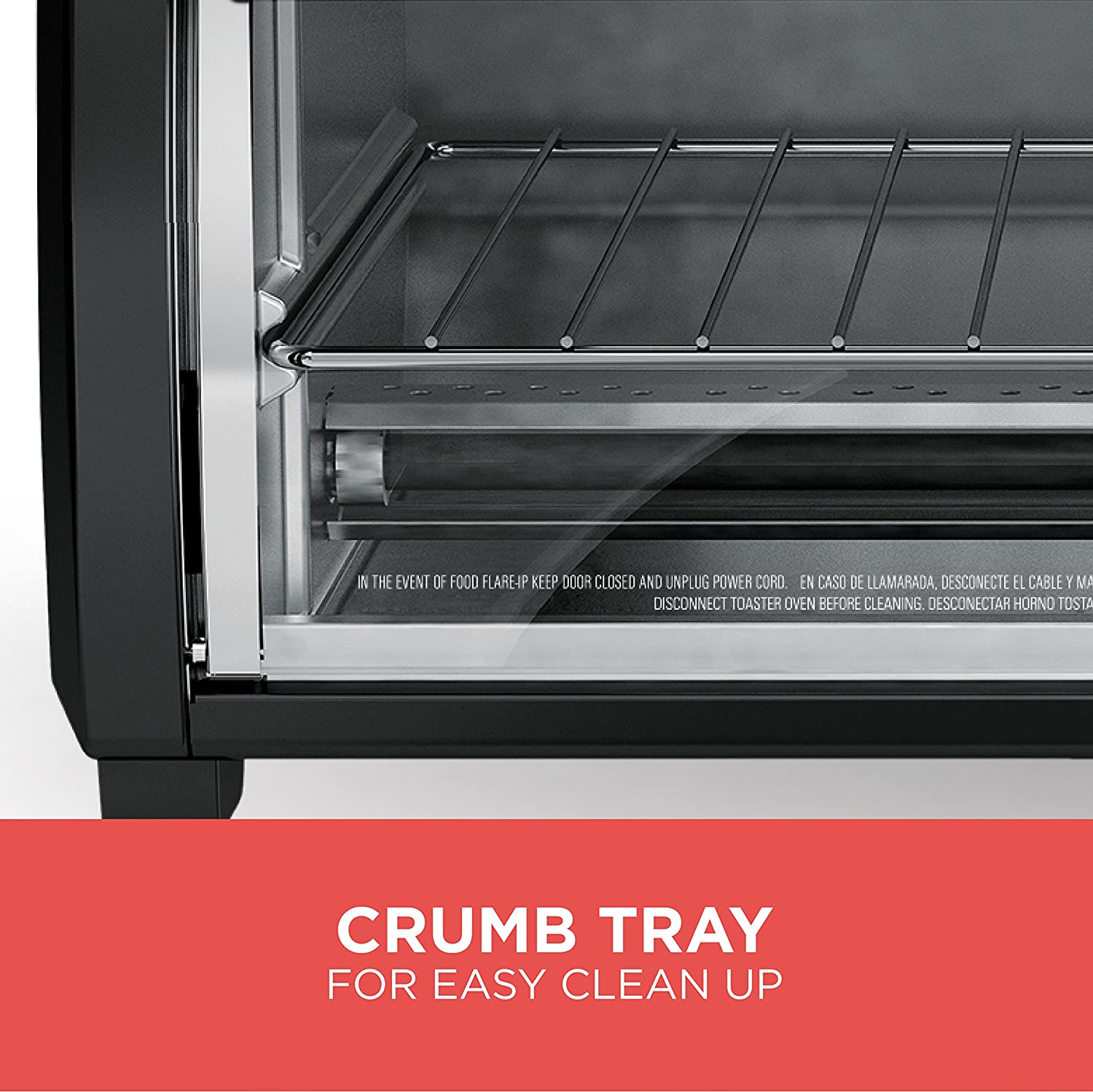 2025 Spacemaker Under-Counter Toaster Oven, Black/Stainless Steel, TROS1000D