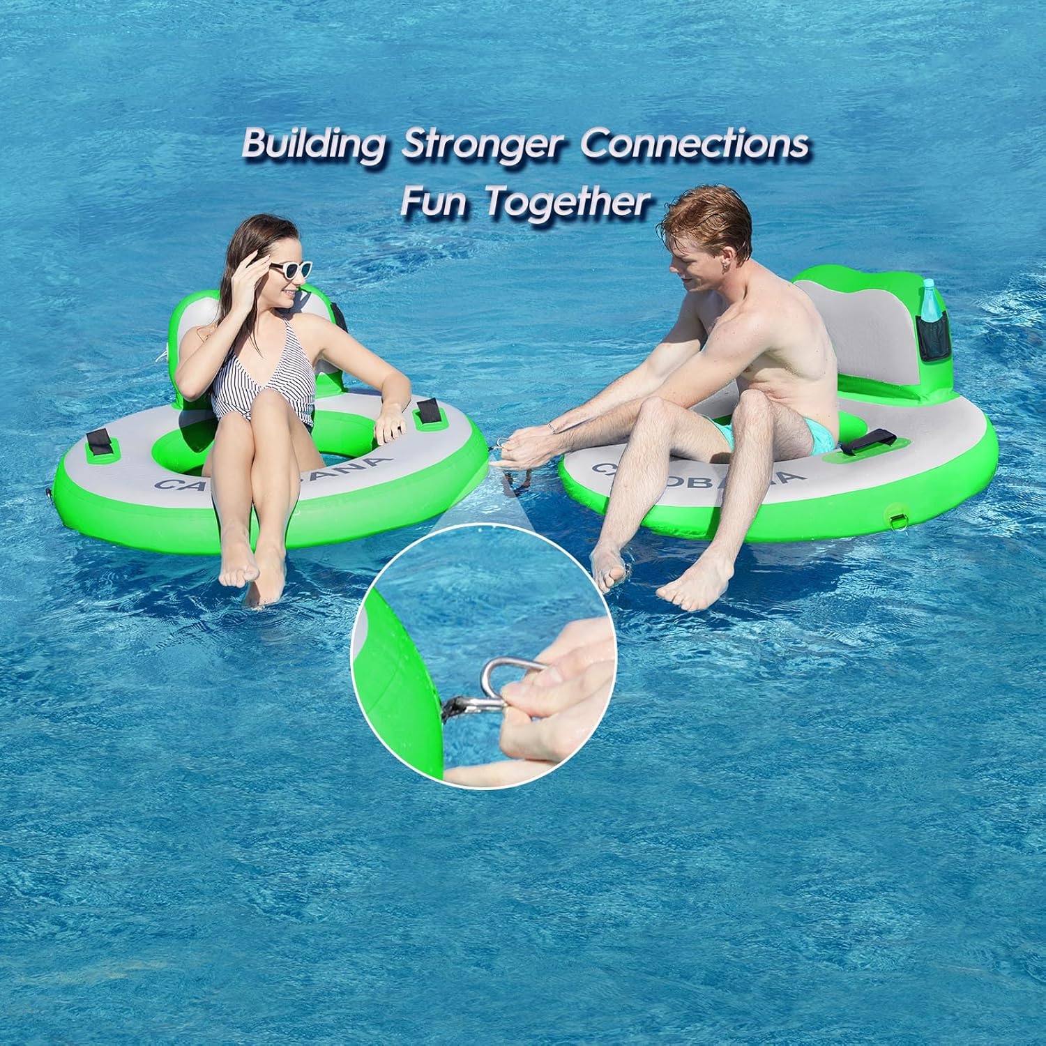 Round Floating Ring Hammock - Heavy Duty Inflatable Raft