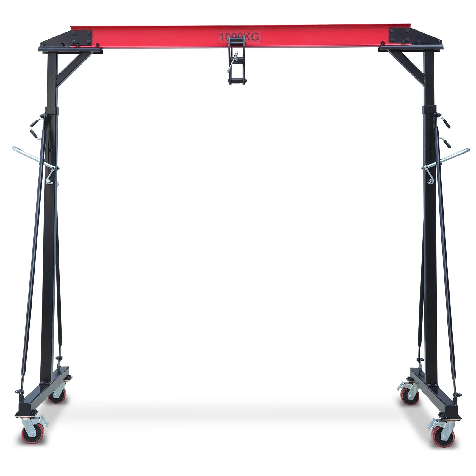 2025  1 Ton Adjustable Gantry Crane, 2200 lbs Capacity, Height Adjustable 96.5