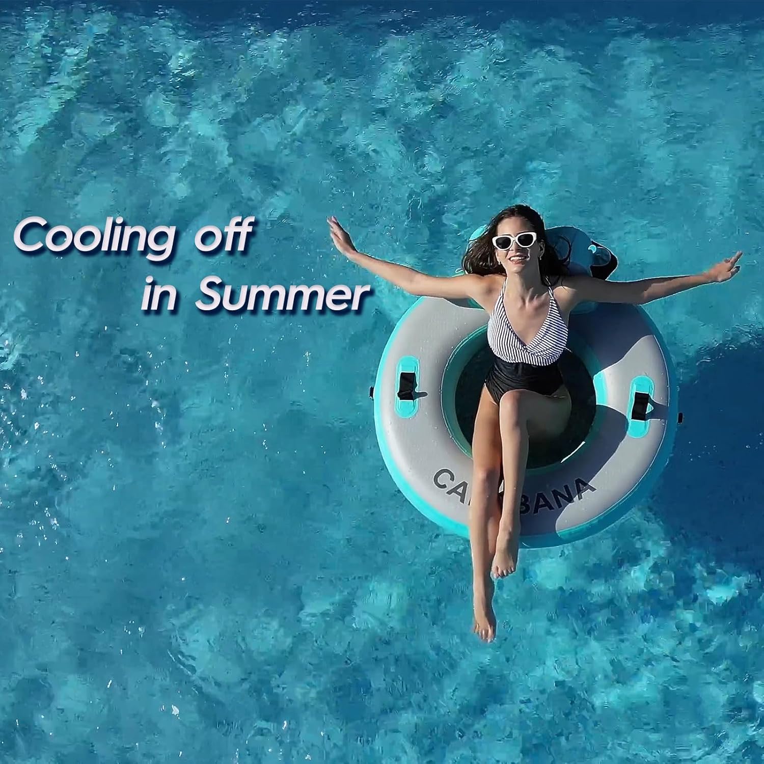 Round Floating Ring Hammock - Heavy Duty Inflatable Raft