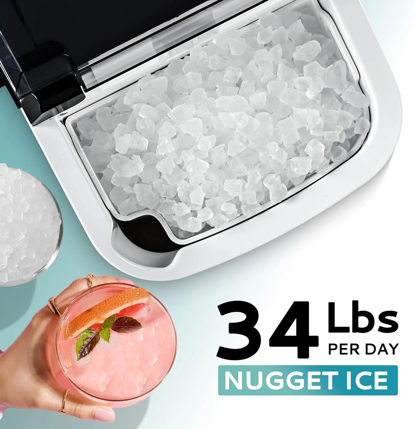 Ice Maker Counter Machine 9 Cubes Ready in 8 Mins