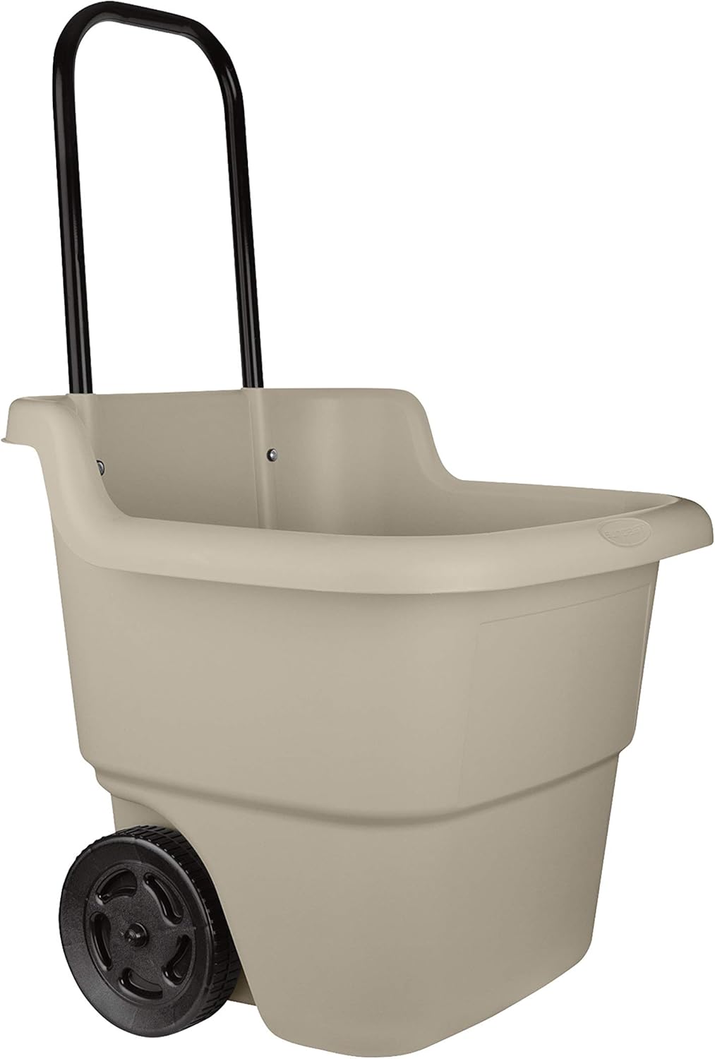 2025 Resin 15.5 Gallon Multi-Purpose Rolling Cart with Wheels, Durable Plastic, Brown/Taupe