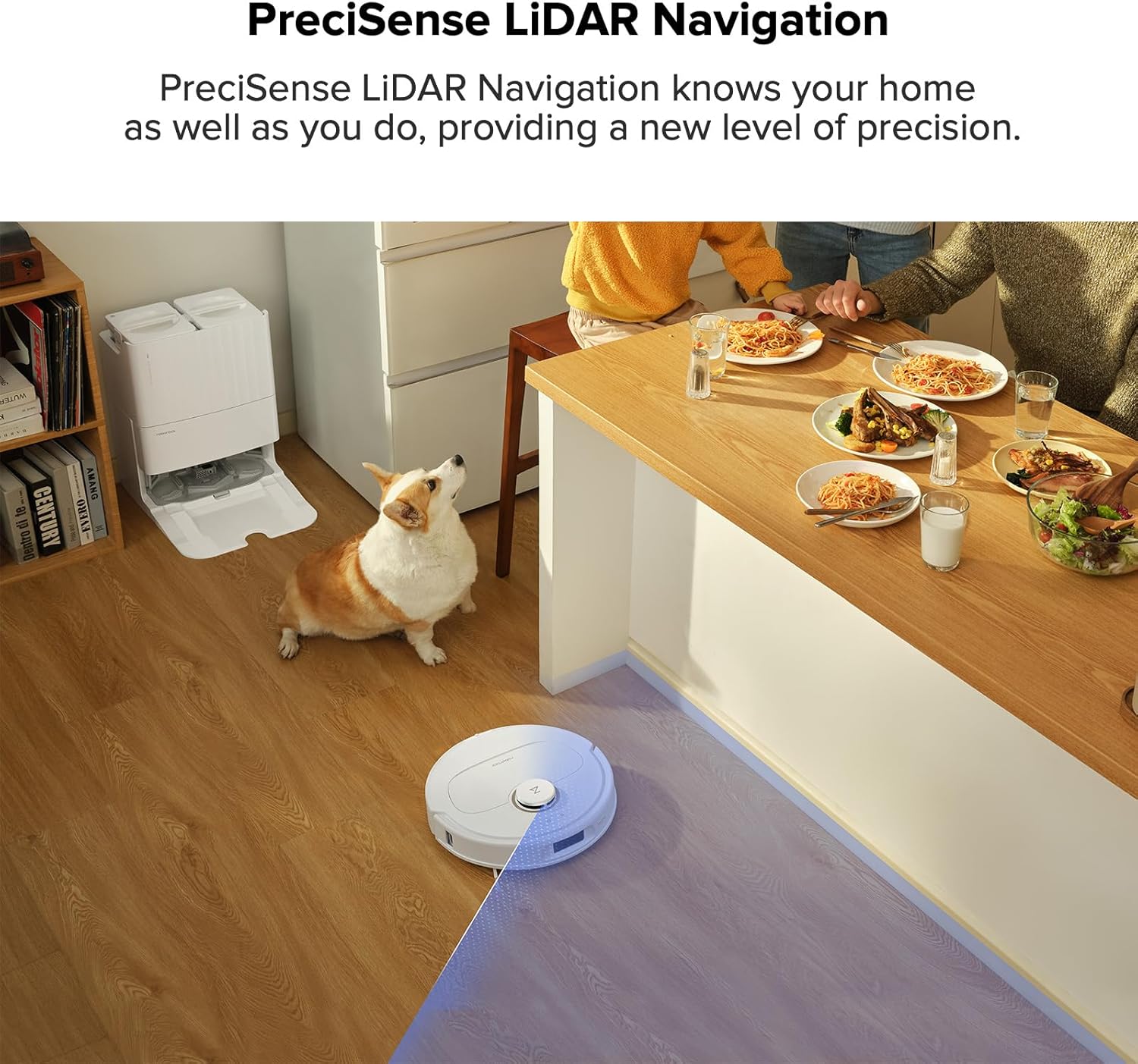 Qrevo Pro Robot Vacuum and Mop with FlexiArm Design Edge Mopping, Dynamic Hot Water Mop Washing and Auto Mop Drying, Intelligent Dirt Detection, 7,000 Pa Suction, Ideal for Carpets