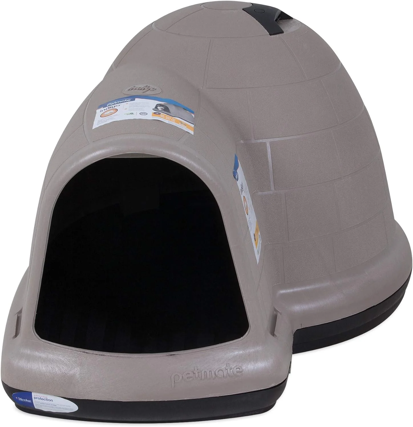2025 Petmate Indigo Dog House (Igloo Dog House, Made in USA with 90% Recycled Materials, All-Weather Protection Pet Shelter) for XL Dogs -90 to 125 pounds, Made in USA