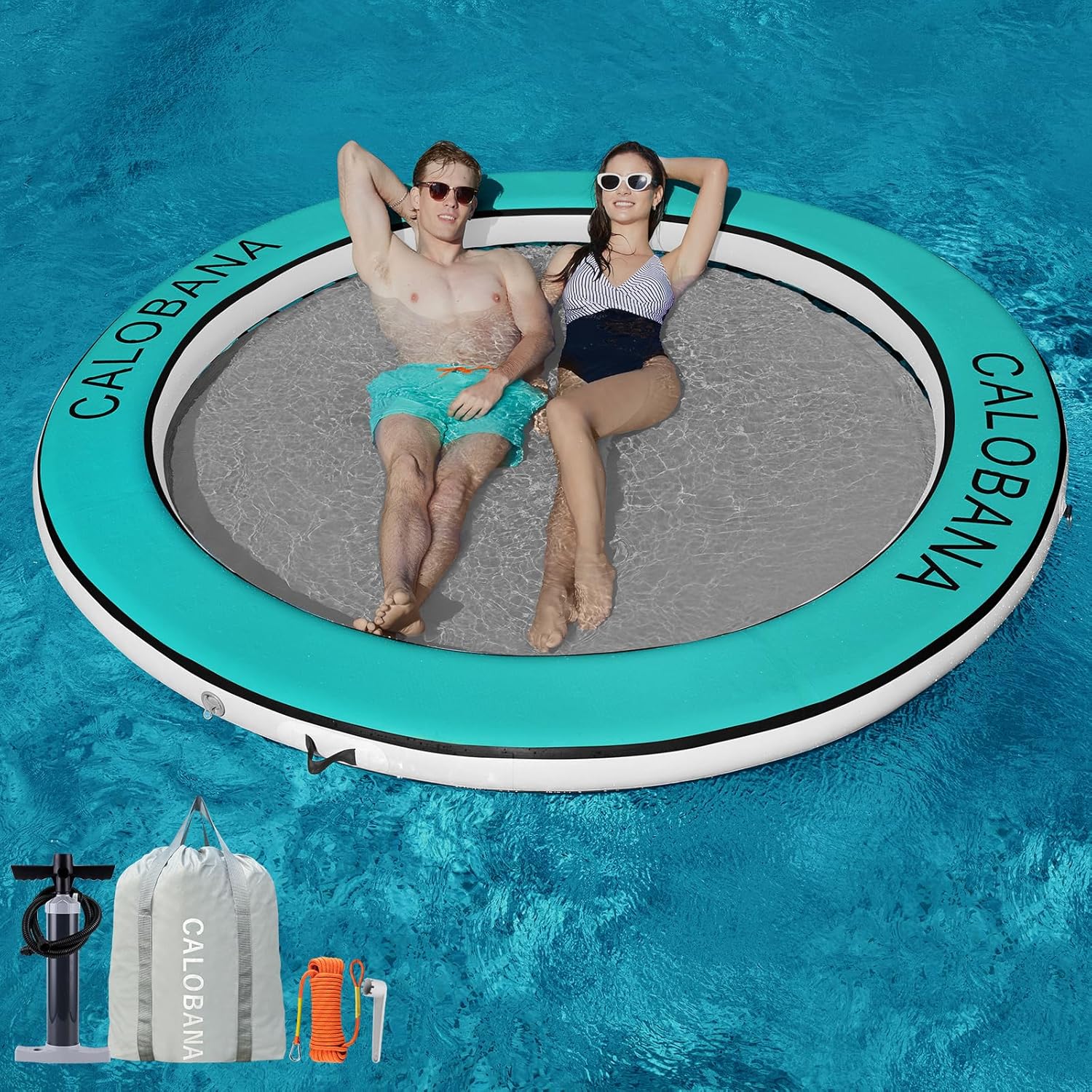 Round Floating Ring Hammock - Heavy Duty Inflatable Raft