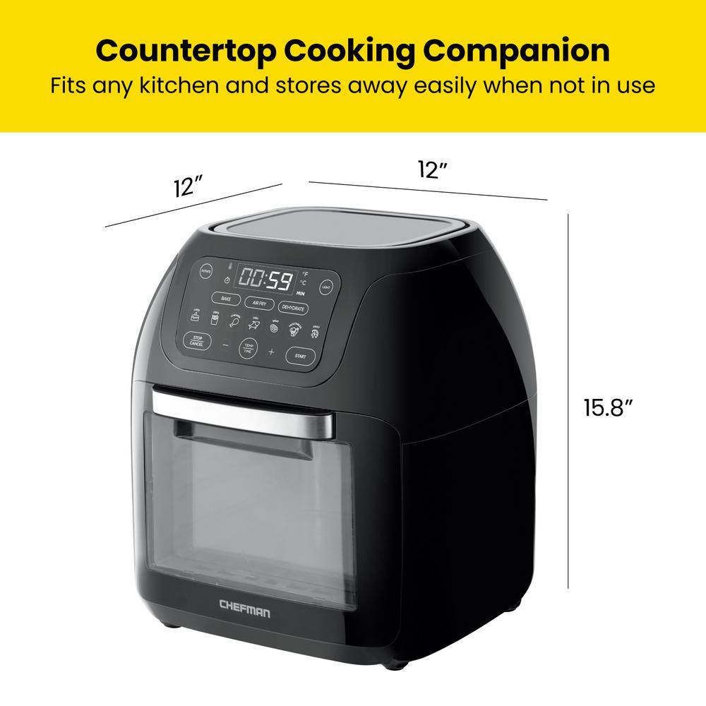 2025 Chefman 10-Liter Digital Multifunction Air Fryer Plus Rotisserie Dehydrator Oven RJ38-10-RDO-V2