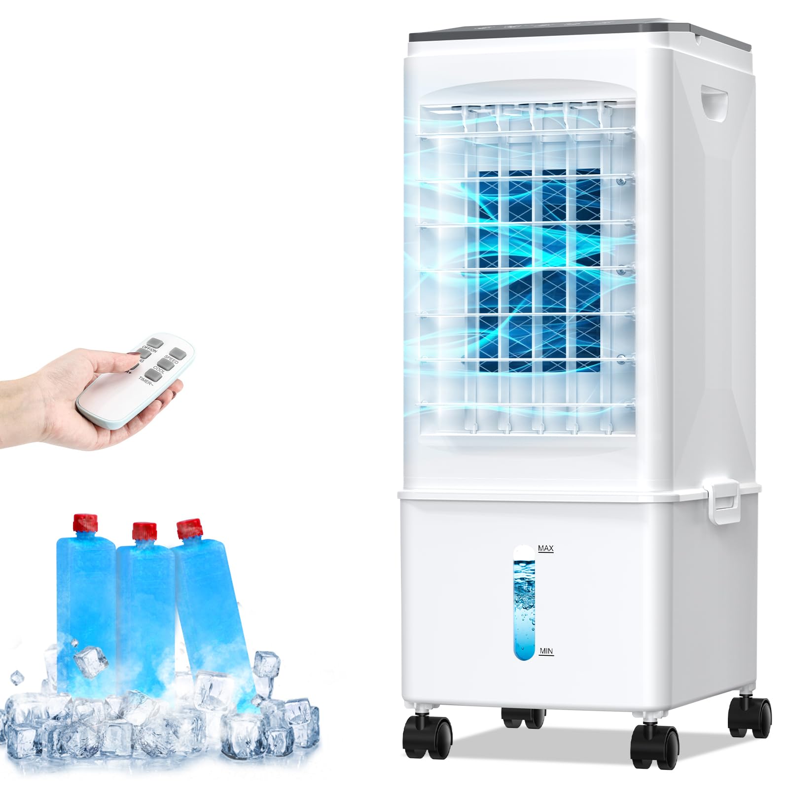 YIJU 3-IN-1 Portable AC Unit w/2.6 Gal Tank for 24H Cooling