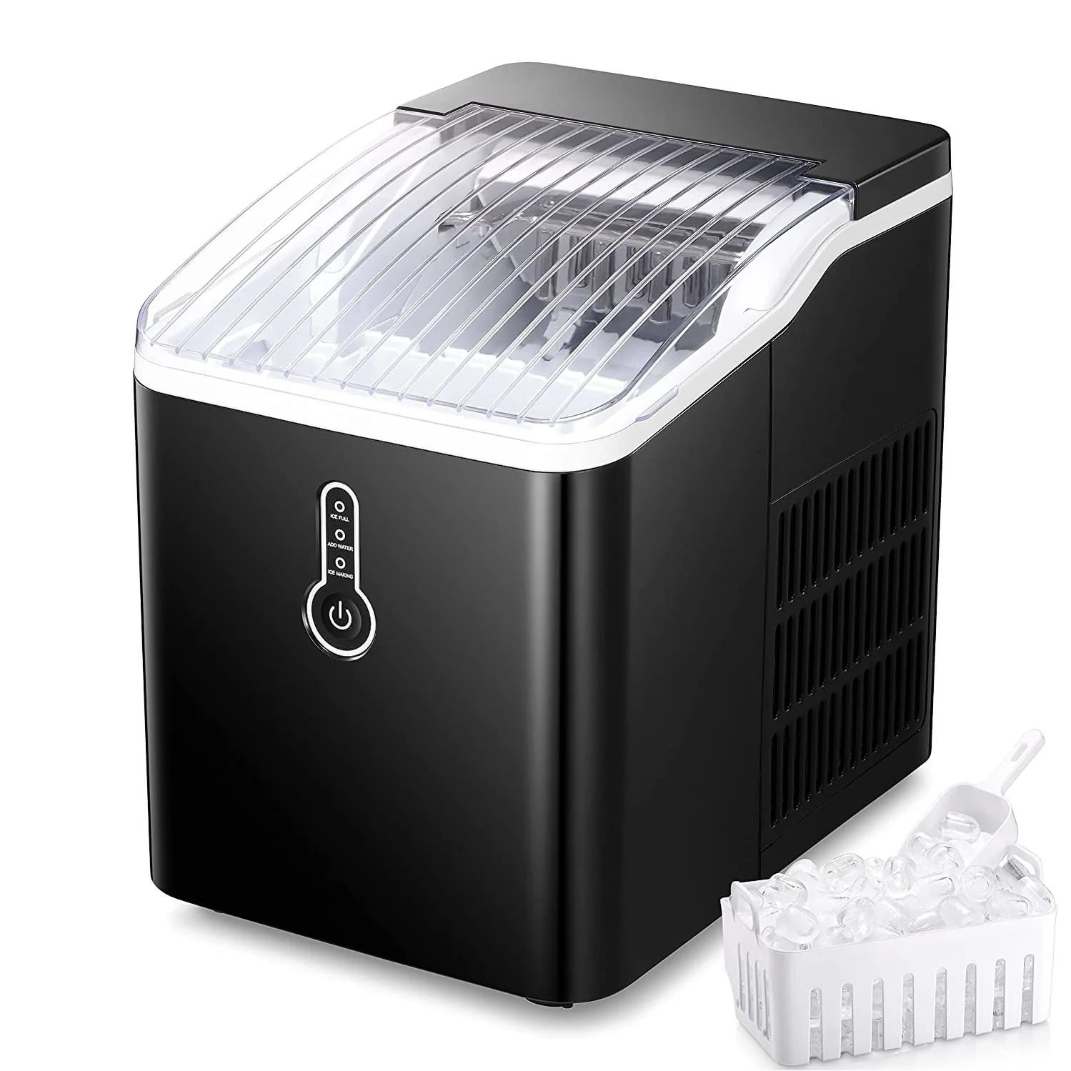 Portable Countertop Ice Maker Machine�?6Lbs/24H�?Self-Cleaning Home, Low Noise