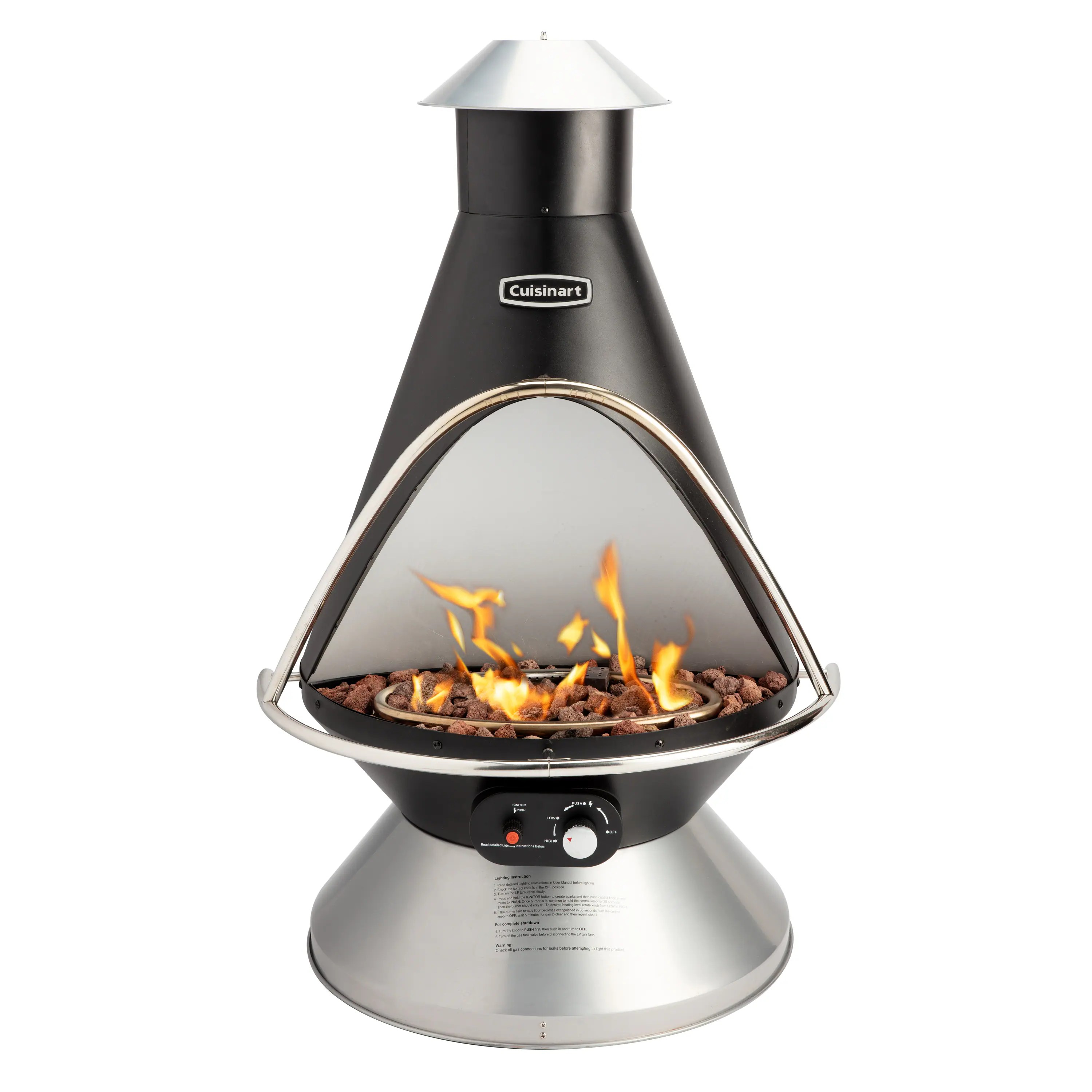 Cuisinart – Chimenea Propane Fire Pit – Black