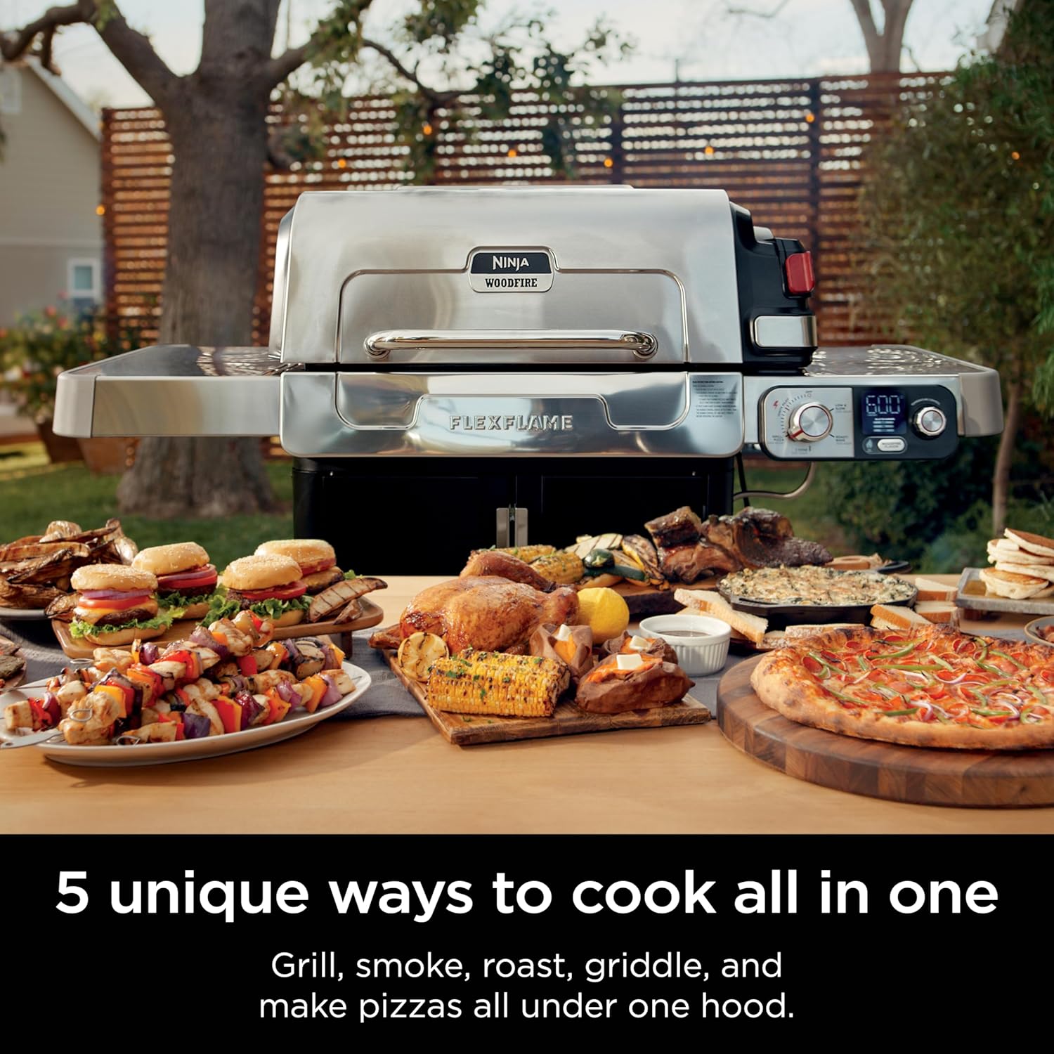 NINJA Flexflame 5-in-1 Electric & Propane Grill System