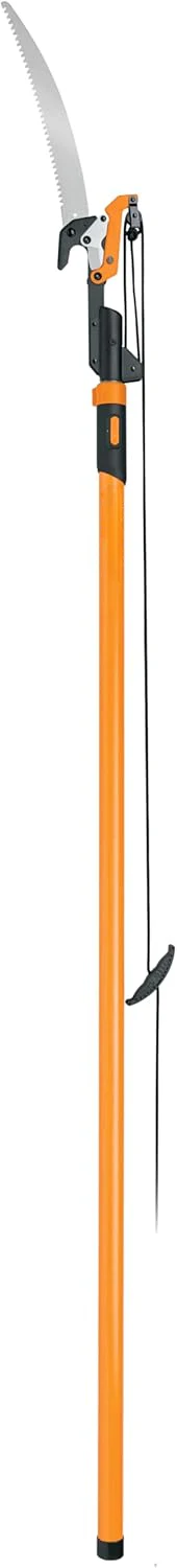 2-in-1 Extendable Tree Pruner and Pole Saw (Extends 7.9 - 12 feet) with Rotating Head, Pruning Stik Model with15-Inch Double-Grind Saw Blade, and Double Locking System