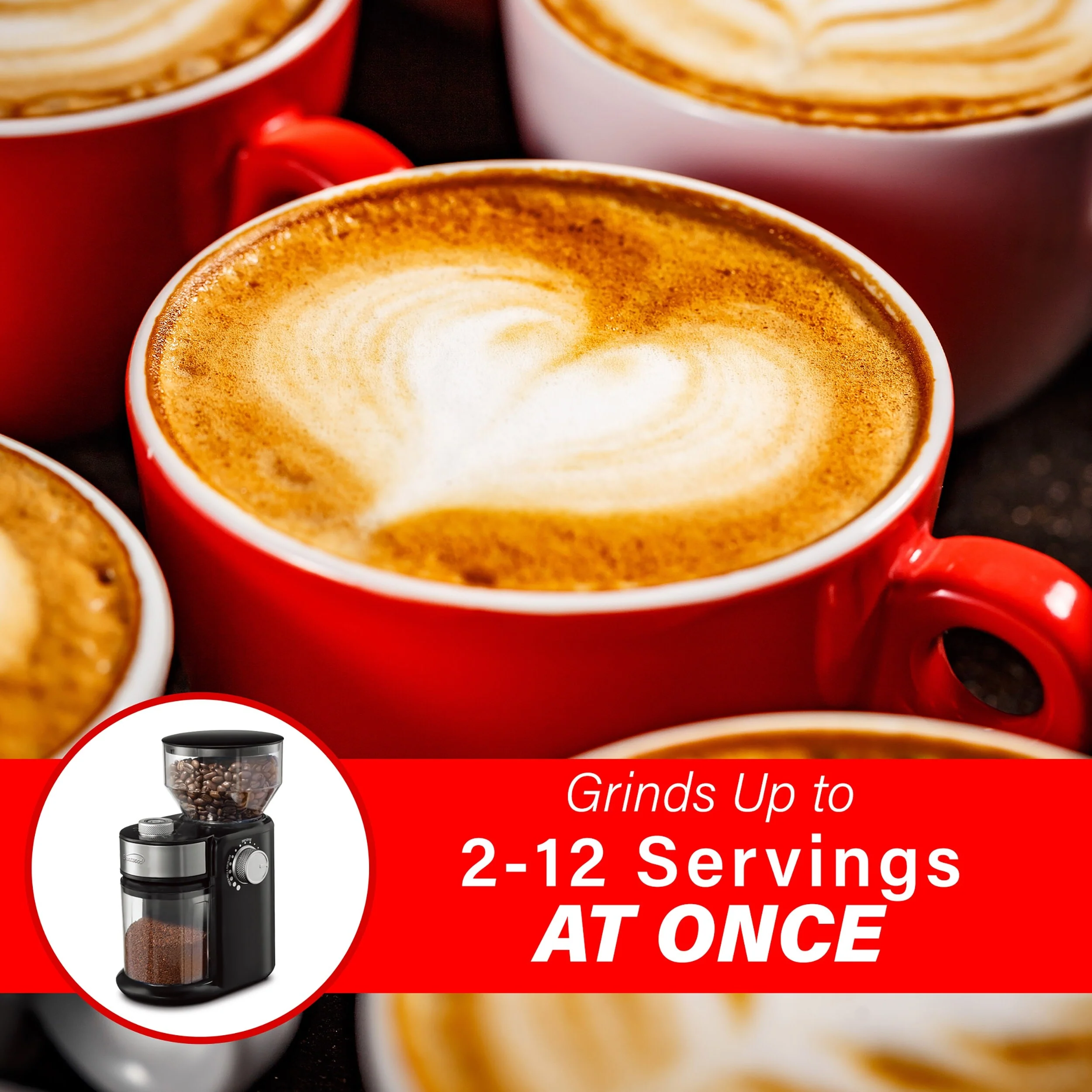 Brentwood 8 Ounce Automatic Burr Coffee Bean Grinder Mill