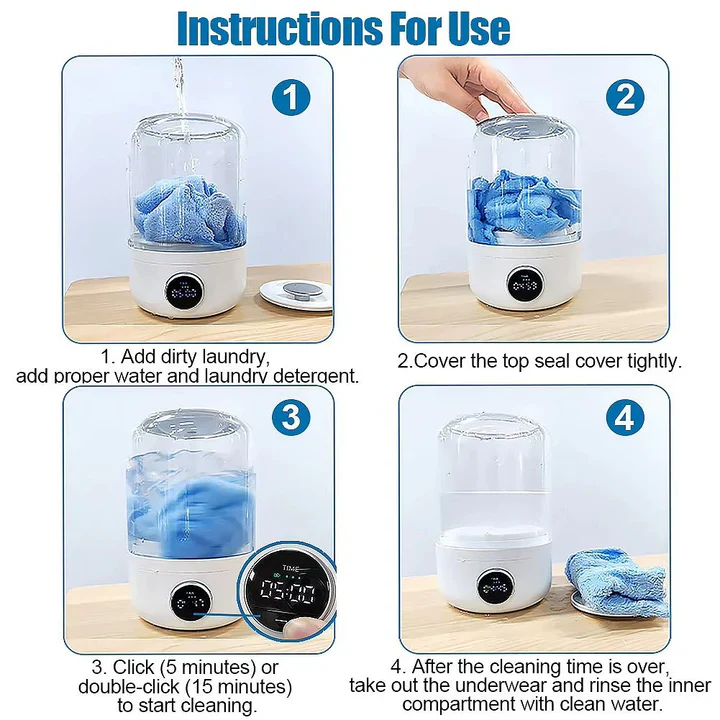 Mini Rechargeable Washing Machine