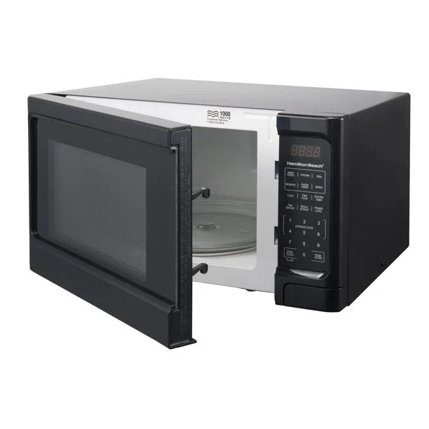 Hamilton Beach 1.1 Cu. Ft. Sleek Black Digital Microwave - Effortless Touchpad Controls