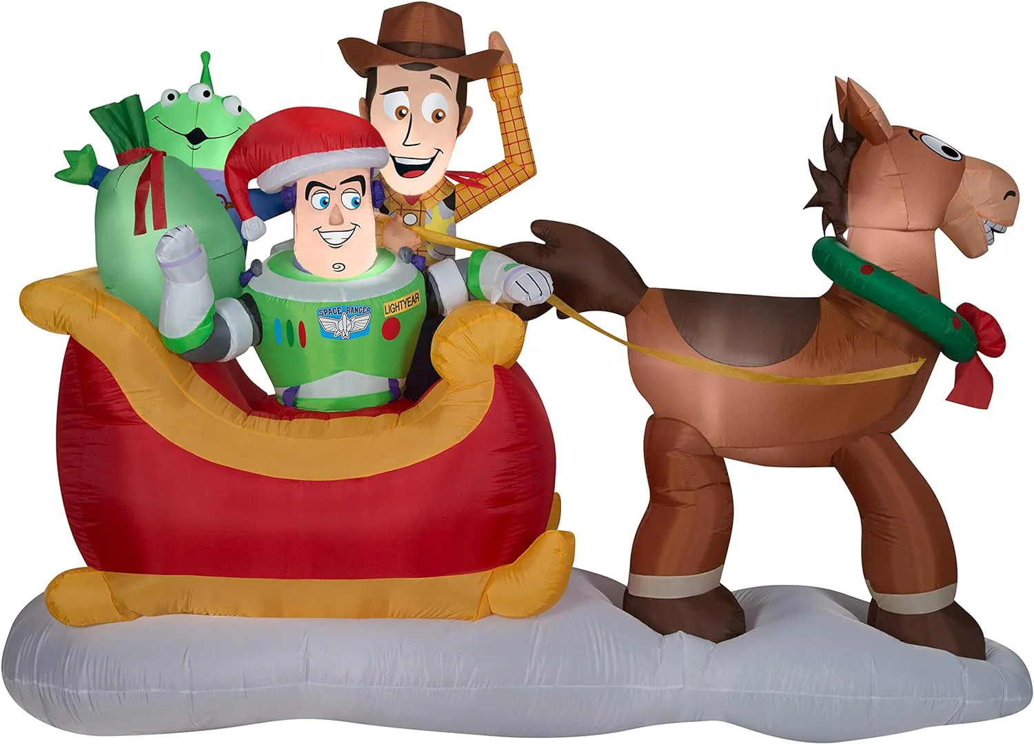 2025 Inflatable Toy Story with Sleigh Disney Christmas Inflatable Scene