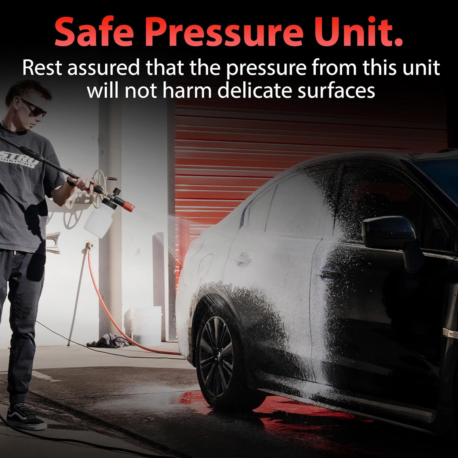 Electric Pressure Washer 2.0, Powerful 1.4 GPM 2000 PSI Car Pressure Washer Sprayer, Snub Nose & Tip Attachment, Use,Car Soap, Patio Boat RV Motorcycle Car Garage Deck Adam's Polishes