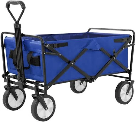 Collapsible Folding Wagon Cart 150L,Heavy Duty Garden Cart with All Terrain Wheels,Portable Large Capacity Utility Wagon Cart for Camping Fishing Sports Shopping