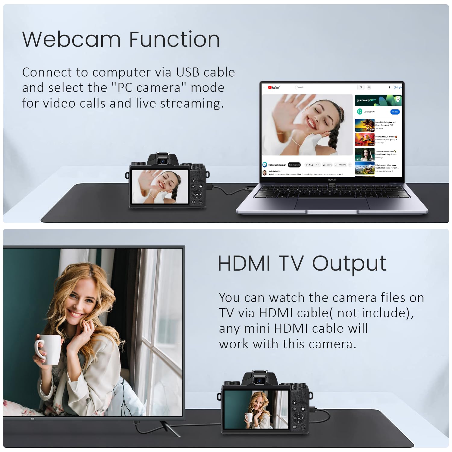 Saneen Digital Camera, 4k Cameras for Photography & Video