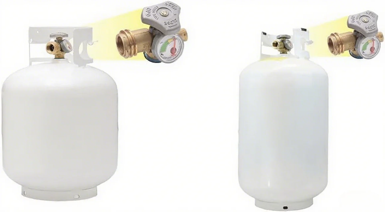 Pound Steel Propane Tank Cylinder with OPD Valve and Built-in Gauge, 20 lb