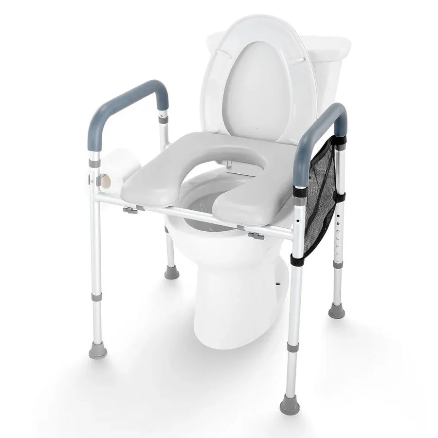 Sturdy Raised Toilet Seat Riser with Handles