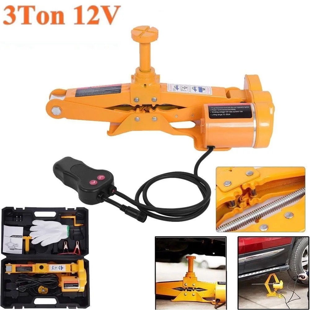 3Ton 12V DC Automotive Car Electric Jack Lifting SUV Van Garage and Emergency Equipment