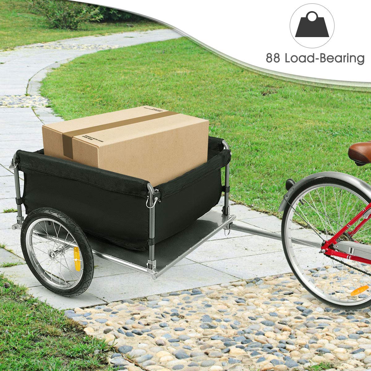 2025 Cargo Bike Trailer, Folding Frame Quick Release 16