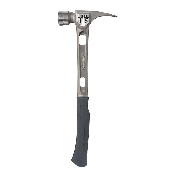 TB3MC 15 oz Ti-Bone III Titanium Hammer with Milled Face Curved Handle